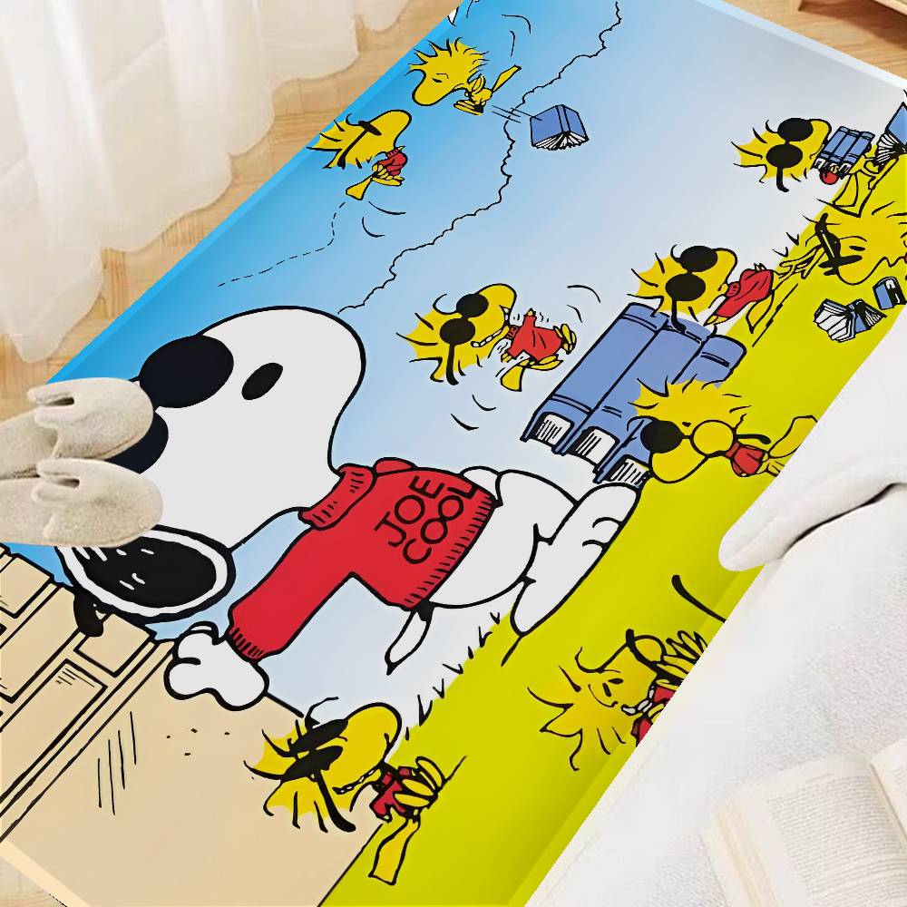 Kawaii S-Snoopy Kitchen Mat Kids Room Bedroom Decoration Balcony Anti-Slip Doormat Living Room Alfombra