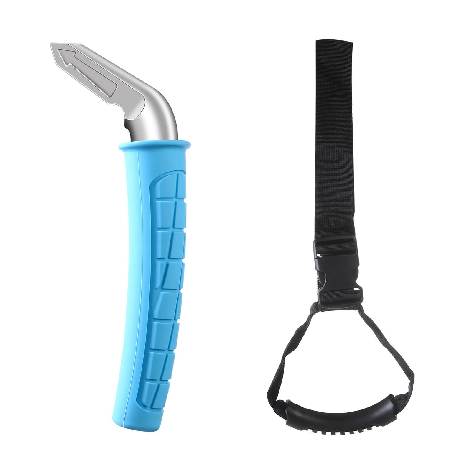 

Car Door Handle Assist for Elderly Steel Silicone Multifunctional Vehicle Support Handle for синий