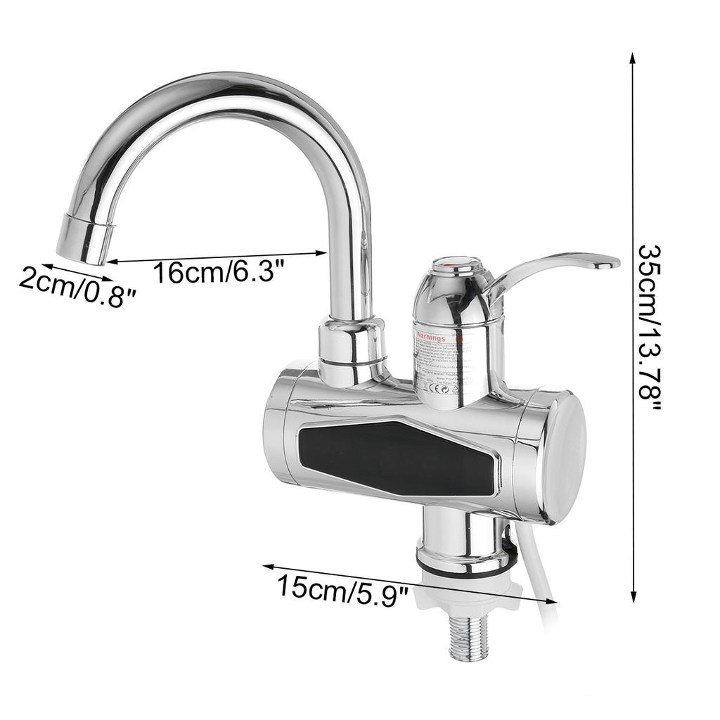 3000W Stainless Steel Water Heater Faucet With Shower Head 3S Fast Heating Instant Hot Water for Kitchen Bathroom Electric Tap
