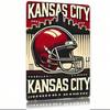 Kansas City Chiefs Vintage Football Metal Sign Heavy Duty Large 7.8x11.8 Inch Plaque Art Gift