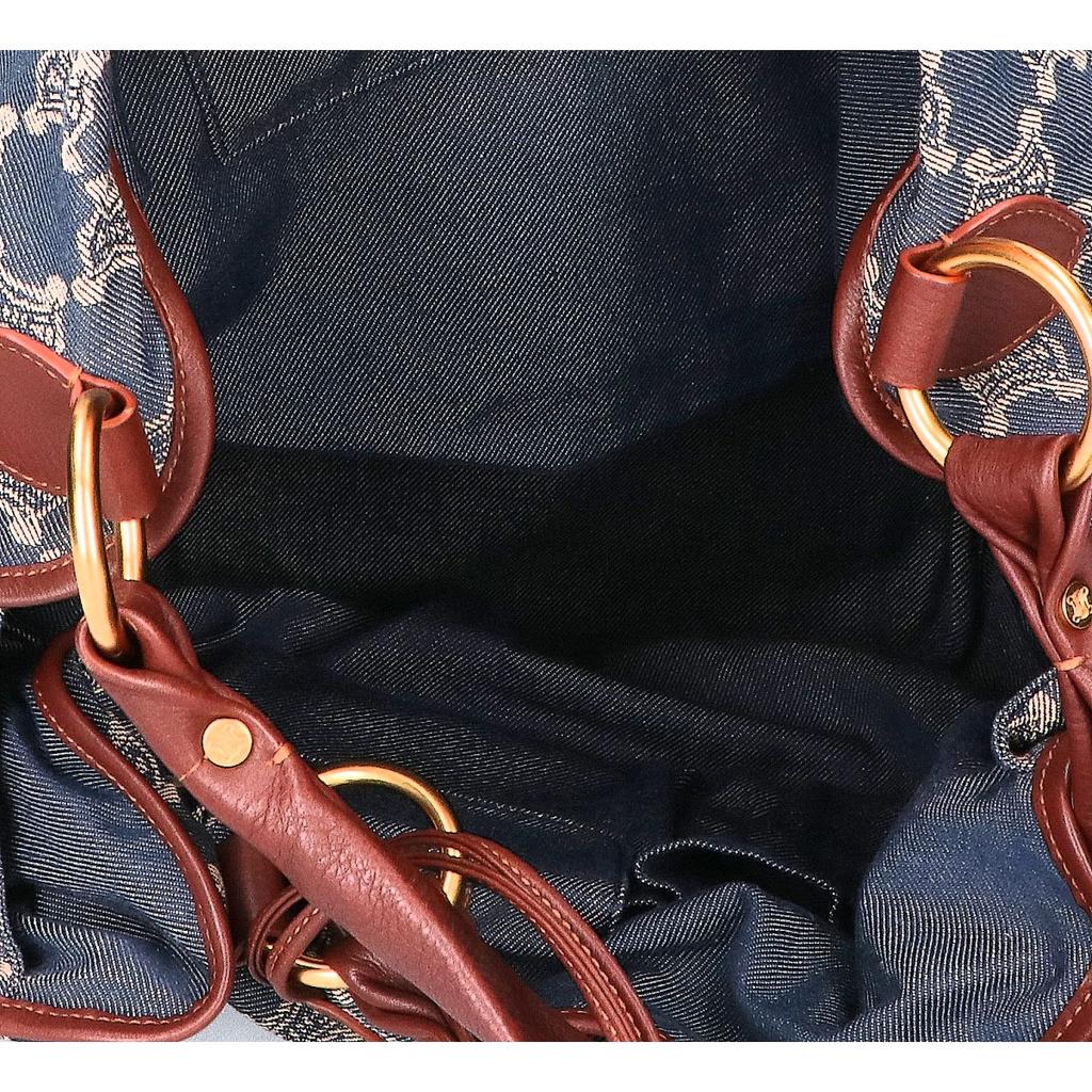 CELINE [Beautiful Condition] Paris Macadam Denim Bitter Sweet Shoulder bag NavyUsed