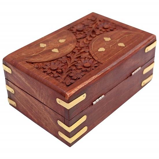Jewellery Box for Women Carving Brass Design  Handmade Decorative Case Kit  Storage Boxes  Big Box  Jewellery Box