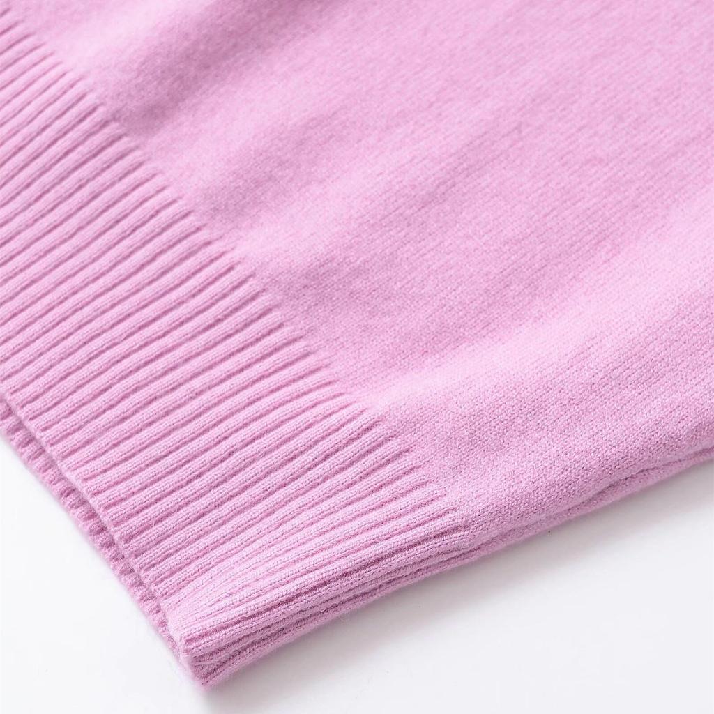 2025 Spring Women's Slim Fit Knit Sweater - Sweet & Simple Turn-Down Collar, Short-Sleeved