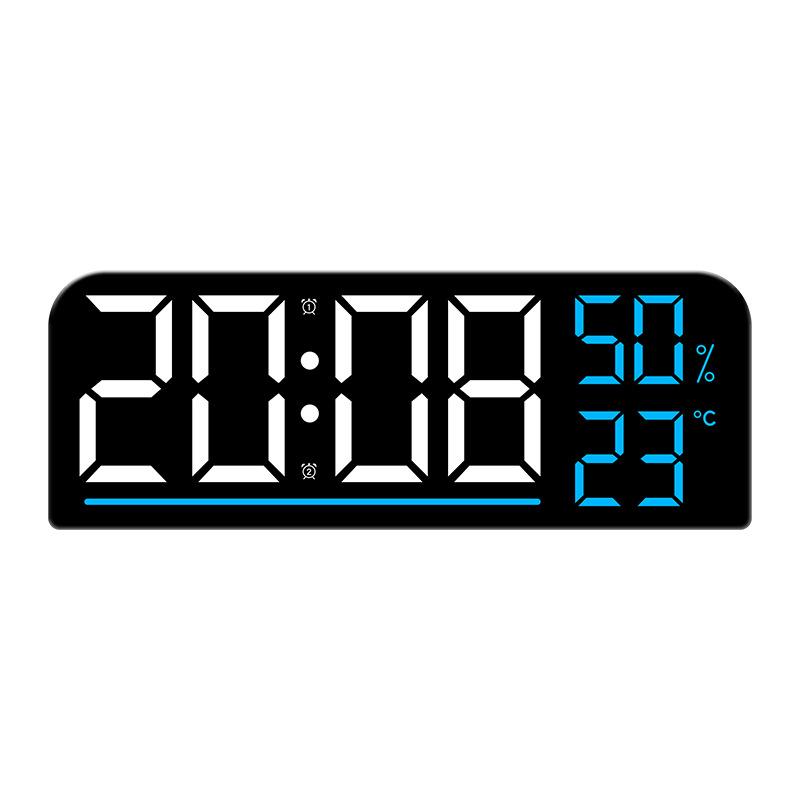 Creative Large Screen Multifunctional LED Alarm Clock with Temperature & Humidity, Minimalist Stylish Wall Clock, New 8027