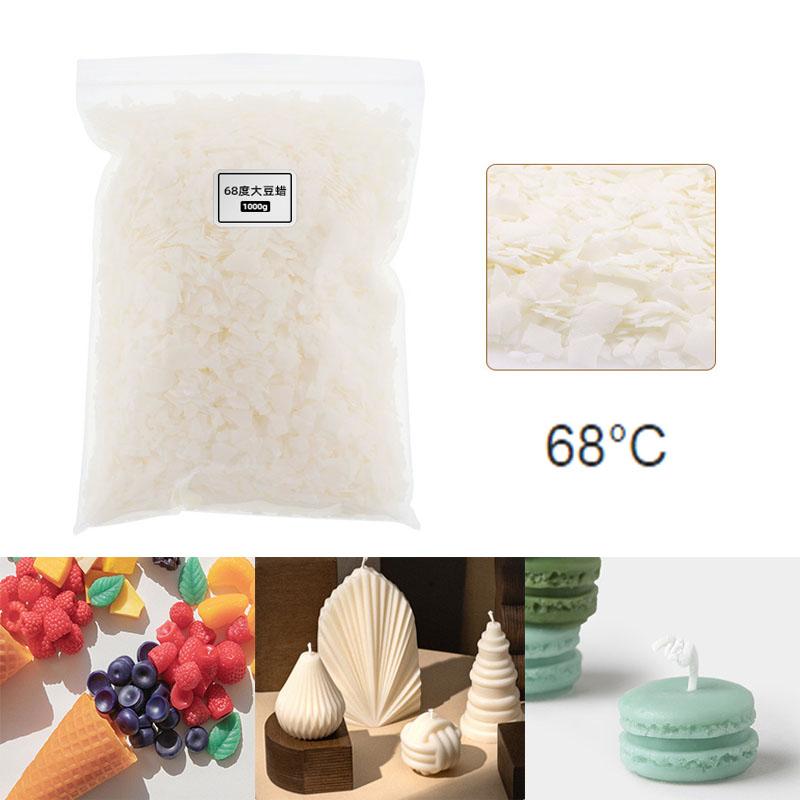 68 Degree 500g Soybean Wax High Melting Point Flaky Demoulding Candle Material Can Be Mixed with White Beeswax To Make A Model