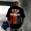 Oversized One Piece Anime Graphic T Shirt Men Women Short Sleeve Tee Cartoon Print Luffy Zoro Nami Chopper Summer Casual Y2k Top