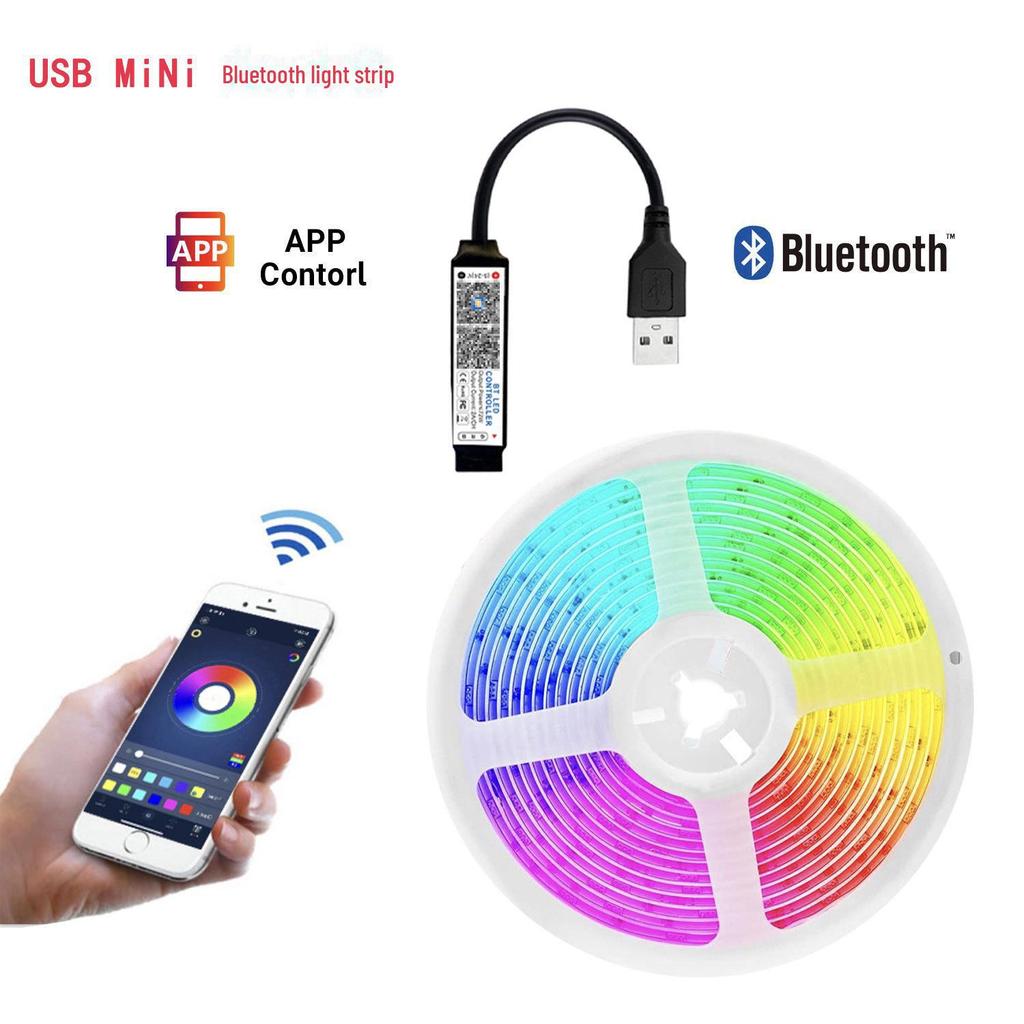 Bluetooth RGB Magic Color LED-Lichtstreifen-Set, 5 V USB, 5050 2835 Streifen