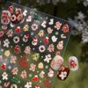 Tomoni Embossed Nail Stickers: Winter Fantasy & Christmas Gingerbread Nail Art Accents