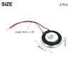 Uxcell 2Pcs 2W 8 Ohm Small Speaker Metal Shell Round Internal Micro Magnet Mini Speaker with 60mm Terminal Wire for DVD EVD Multimedia Mobile Portable