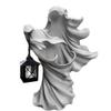 7.87" Resin Ghost W/ Lantern Ghost Statue Garden Yard Decoration