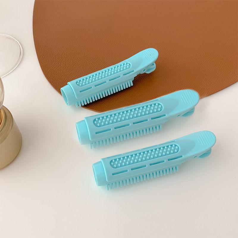 

4/8 шт. Пушистые объемные зажимы для корней волос - Самозакрепляющийся инструмент для укладки волос для мгновенной челки и DIY бигуди для волос для женщин 8pcs синий