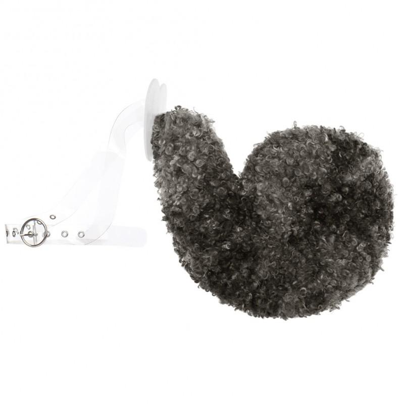 Halloween Curly Dog Costume Set Plush Faux Fur Ears Tail Headband Cosplay Props Party