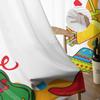 Mexican Cartoon Candy Luxury Tulle Curtains Modern Living Room Kitchen Chiffon Curtain Bedroom Sheer Valance Curtain