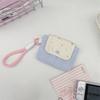Kawaii Mini Earphone Storage Bag Stripe Snap Button CCD Camera Storage Bag Star Card Key Purse For Women Girls