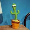 Kids Electronic Shake Dancing Toy with The Song Plush Cute Dancing Cactus Toy Early Childhood Education Toy for Children