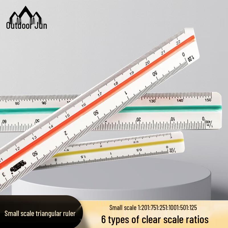 Outdoor High-Precision Multi-Function 6-Scale Triangular Ruler