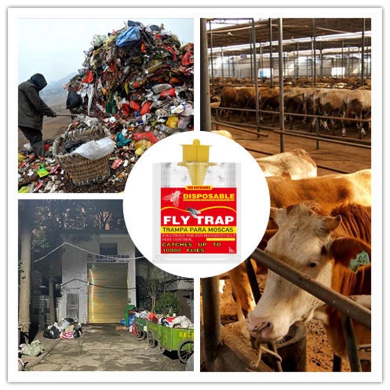 Spdak Red And White Fly Trap Hanging Fly Cage Fly Bag Fly Catcher Fly Bag Fly Trap Fly Bag Fly Insect Catcher