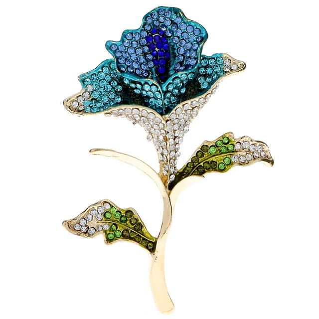 

Новые броши-цветы со стразами для женщин, подарок на день матери, в 2 цветах, модные свадебные аксессуары