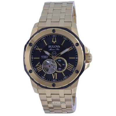 Marine Star Open Heart Black Dial Automatic Diver's 98A273 200M Men's Watch