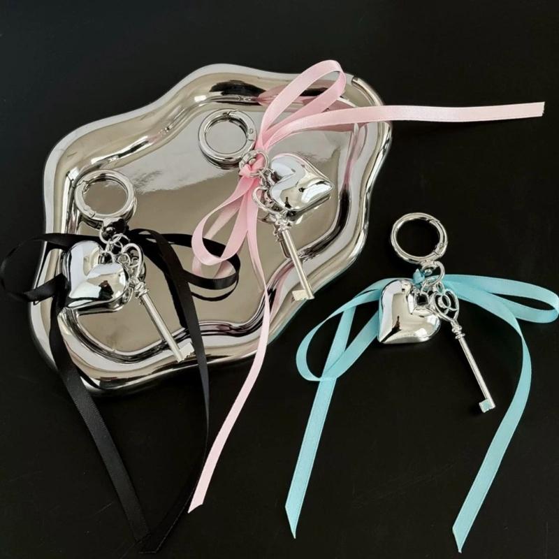 Fashionable Love Heart Bag Charm Complements Any Outfits Great Accessory for Personalizing Your Items Casual Use