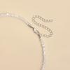Love Zircon Double Chain Tassel Design Collar Chain - Crystal Necklace For Women
