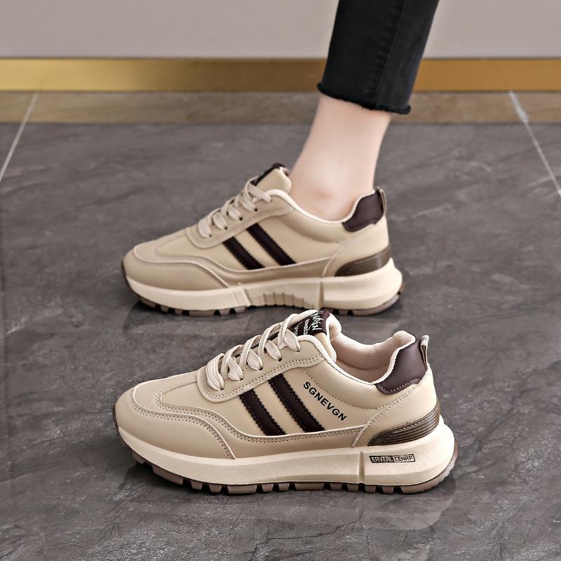 Sneakers women, spring shoes small size leather waterproof soft-soled travel shoes