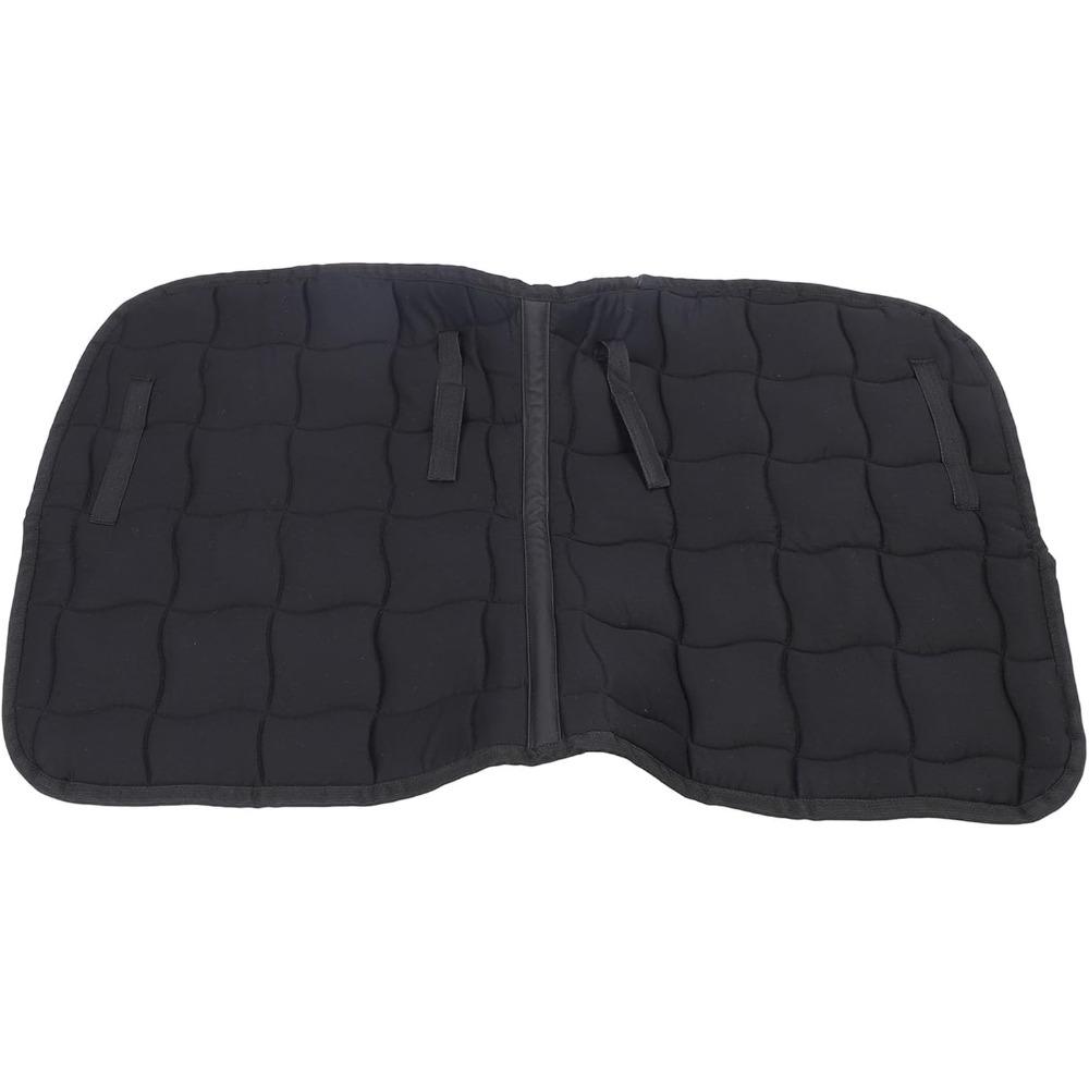Saddle Pad for Horses Breathable Comfortable Professional Saddle Cloth Riding Equipment for Jumping Training Coffee and Black 98x57cm