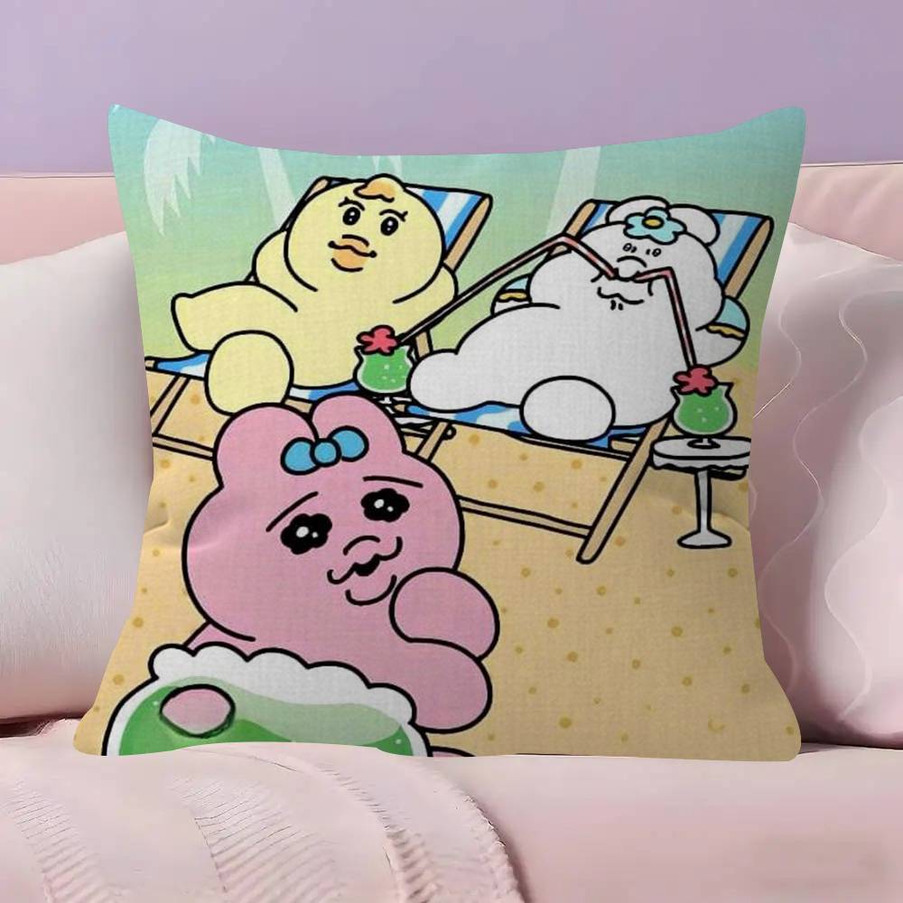 Kawaii OOpanchu Usagi  Cushion Cover 30x50 Polyester Sofa Cushions Decorative Throw Pillows Home Decoration Pillowcover