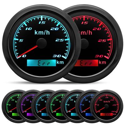 Z 0-30KMH 85MM GPS Speedometer Gauge with GPS Antenna 7 Color Backlight Pointer Odometer Car Marine Boat Yacht Waterproof