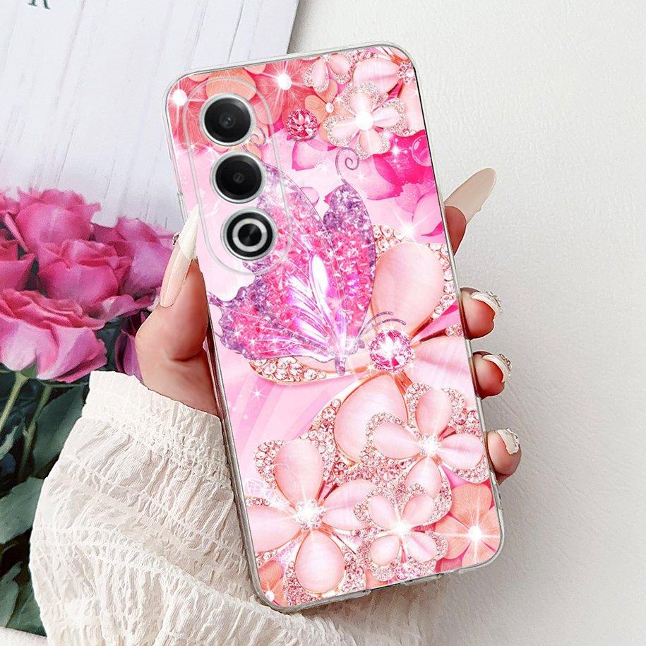 For OPPO K12x A80 Case 2024 New Fashion Love Heart Soft Silicone Back Cover For OPPO A3 Pro 5G CPH2639 A 80 K 12x CPH2667 Bumper