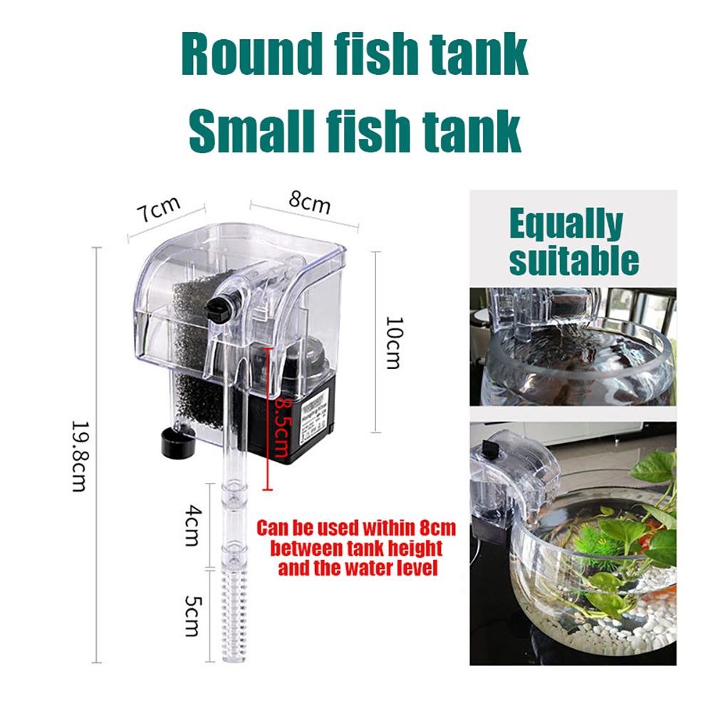 3-in-1 Aquarium Wasserfilter Wasserfall Externer Sauerstoffpumpen Filter Ausrüstung Für Aquarium Fischbecken