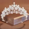 Itacazzo Braut-Kopfschmuck Voller Edler Atmosphäre Strahlende Silberfarbene Damenkrone für die Hochzeit