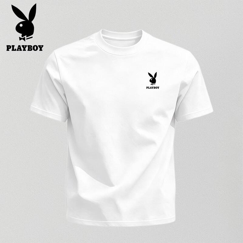 PLAYBOY Men's Pure Cotton Short Sleeve T-Shirt