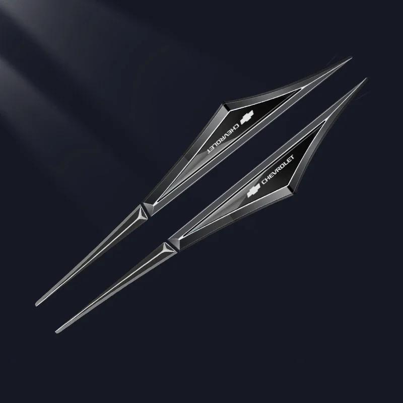 2PCS Car Body Side Badge Fender Sticker Decoration for Chevrolet Sail Aveo Cruze Malibu Lova Orlando Captiva Optra Trax Lacetti