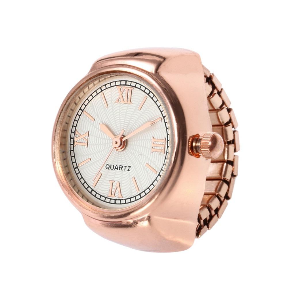 Vintage Ring Watches Mini Elastic Strap Ring Fashion Quartz Watch Rings Jewelry