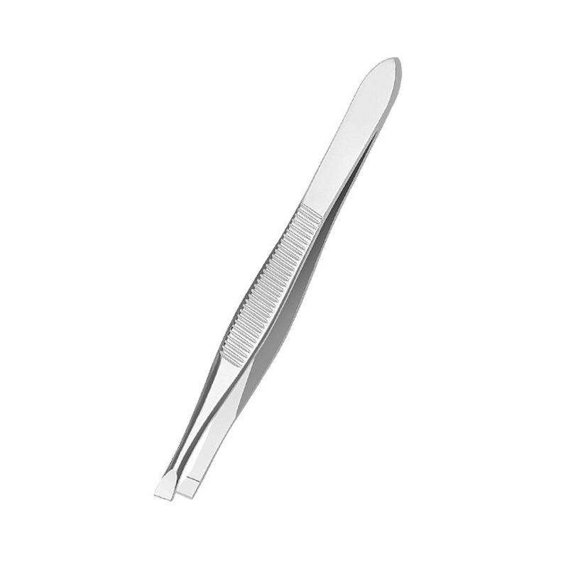 Multifunktionspinzette aus Edelstahl: Schräge & Flache Spitzen für Augenbrauen und Wimpern