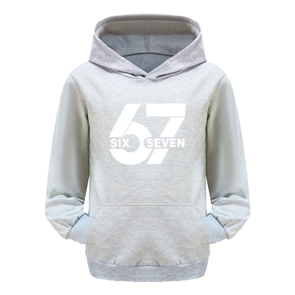5398 Boys Girls Steal a Brainrot 67 Printed Casual Long Sleeves Hoodies