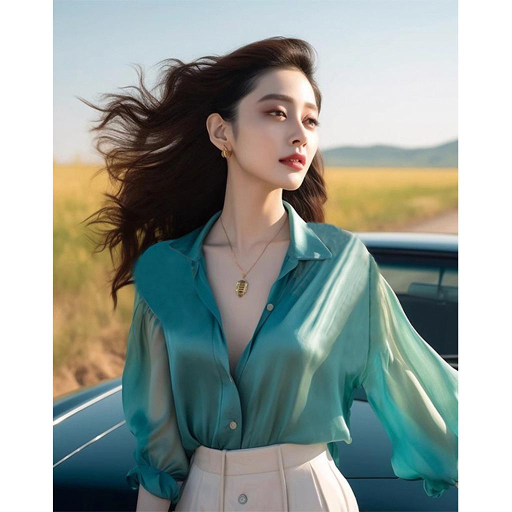 French Style Light Mature Style Exquisite Shirt for Women