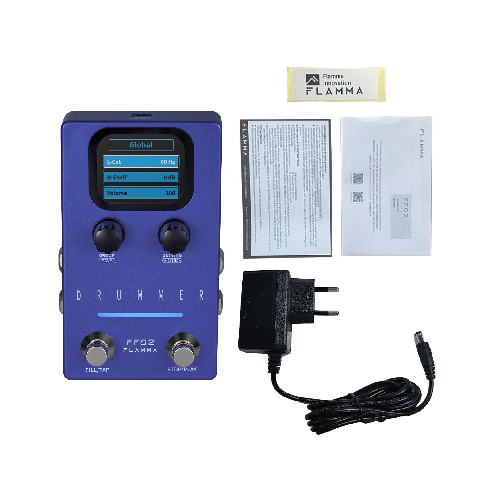 

FLAMMA Machine Guitar Effect Pedal 121 Grooves 11 Styles Rhythm Pedal 66 Customizable Slots Rhythmic Guitar Effects