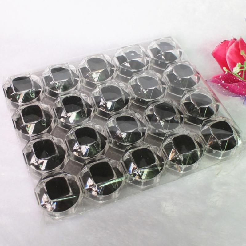 50/1pcs Jewelry Tray Transparent Crystal Ring Boxes Earrings Earrings Small Accessories Storage Box Jewelry Box Crystal Boxes