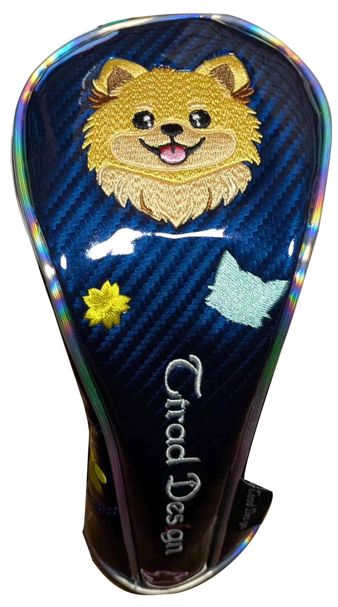 

Cute Golf Headcover with Smile Agent Paw Print Perfect for Fairway and Utility Toy Shiba and Pomeranian Synthetic Leather Embroidery, Clubs,