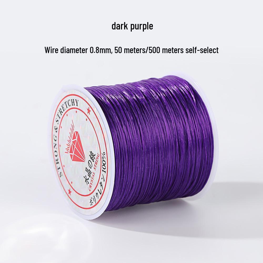 0,8 mm Elastisk Spandexsnöre, 50 m - Idealisk för DIY-armband, vävning och pärlbroderi