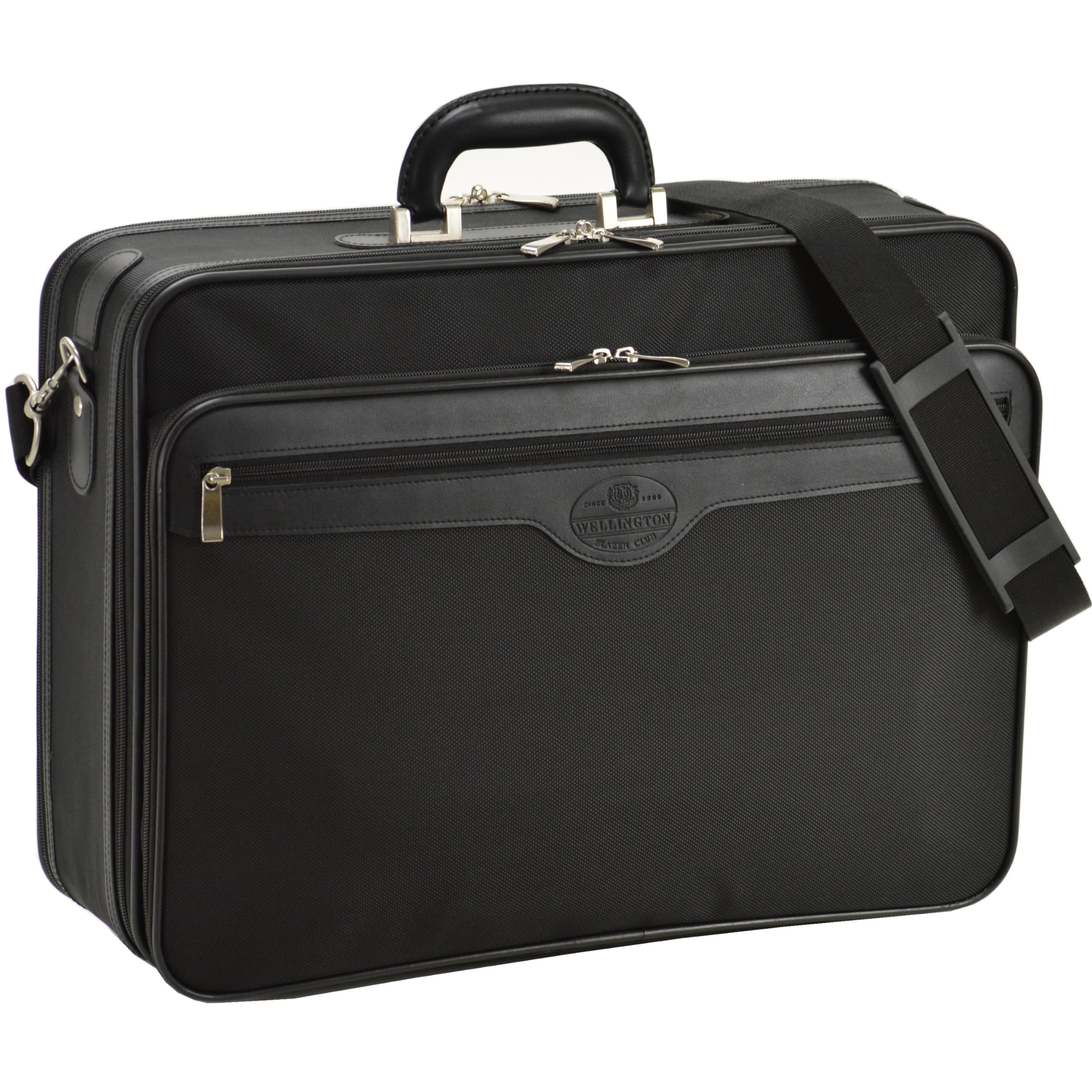 

Large Capacity Attache Case Compatible with A3 Files Width 48cm Soft Attache Business Bag Soft with Padlock 2 Rooms [kakkoii] Men s чорний