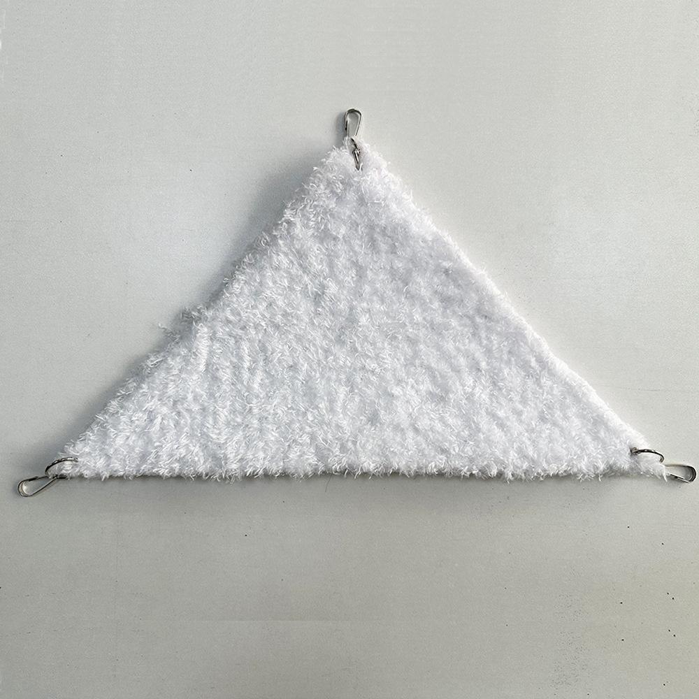 Soft Plush Triangle Pet Hammock Hanging Cage Bed for Parrots Hamsters Ferrets Small Animals Swing Perch Cage Accessory