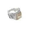 Elegant Women's Adjustable Zirconia Square Ring with New Wave Pattern – Trendy Ins Index Finger Ring