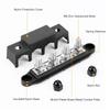 Marine Bus Bar 12V 250A Power Distribution Block 4 Posts Junction Block, M8 M10 Automotive Copper Battery Busbar Terminal Block
