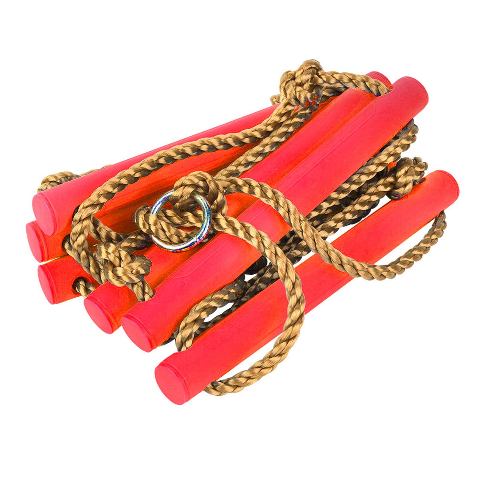 

Уличная пластиковая шестисекционная детская веревочная лестница для лазания, игрушка, тренажер (красный)