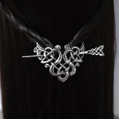 Nordischer Wikinger Herz Haarstab - Norwegischer Stil Valentinstagsgeschenk Schmuck Haarschmuck