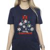 Disney Womens/Ladies Mickey Mouse And Friends Christmas Tree Cotton Boyfriend T-Shirt