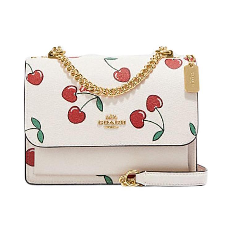 New COACH Klare Cow Leather Shoulder Bag Crossbody Bag Small Size Women's White CE656-IMCAH